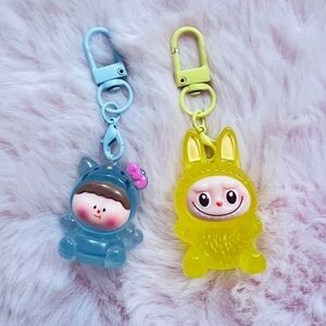 Charming Character Bag Charm/Keychain/Phone Charm- Light Blue and Yellow